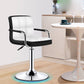 Modern Armrest Backrest Counter Stool Steel Cashier Bar Stool with Cushion Black Outer & White Inner 1 Piece Clearhalo 'Bar Furniture' 'Bar Stools' 'bar_stools' 'furn' 'furn_bar_stools' 'furniture_bar_stools' 'Kitchen & Dining Furniture' 'kitchen&dining_furn' 'kitchen' 'kitchen_furn' Furniture' 4654611