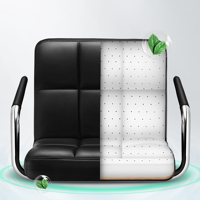 Modern Armrest Backrest Counter Stool Steel Cashier Bar Stool with Cushion Clearhalo 'Bar Furniture' 'Bar Stools' 'bar_stools' 'furn' 'furn_bar_stools' 'furniture_bar_stools' 'Kitchen & Dining Furniture' 'kitchen&dining_furn' 'kitchen' 'kitchen_furn' Furniture' 4654616