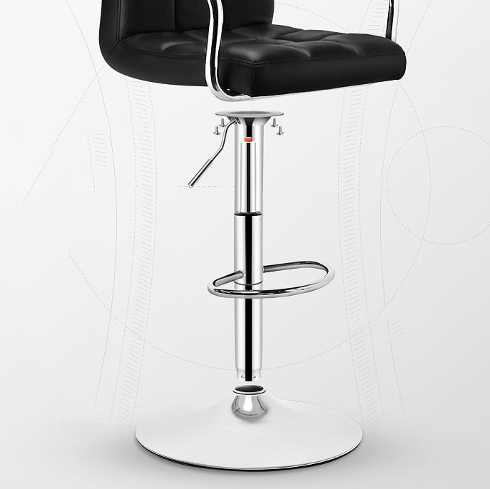 Modern Armrest Backrest Counter Stool Steel Cashier Bar Stool with Cushion Clearhalo 'Bar Furniture' 'Bar Stools' 'bar_stools' 'furn' 'furn_bar_stools' 'furniture_bar_stools' 'Kitchen & Dining Furniture' 'kitchen&dining_furn' 'kitchen' 'kitchen_furn' Furniture' 4654622