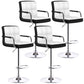 Modern Armrest Backrest Counter Stool Steel Cashier Bar Stool with Cushion White Inner 4 Piece Set Clearhalo 'Bar Furniture' 'Bar Stools' 'bar_stools' 'furn' 'furn_bar_stools' 'furniture_bar_stools' 'Kitchen & Dining Furniture' 'kitchen&dining_furn' 'kitchen' 'kitchen_furn' Furniture' 4654633