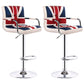 Modern Armrest Backrest Counter Stool Steel Cashier Bar Stool with Cushion Red-Blue 2 Piece Set Clearhalo 'Bar Furniture' 'Bar Stools' 'bar_stools' 'furn' 'furn_bar_stools' 'furniture_bar_stools' 'Kitchen & Dining Furniture' 'kitchen&dining_furn' 'kitchen' 'kitchen_furn' Furniture' 4654644