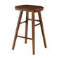 Industrial Style Bar-stool with Wooden Legs Saddle Seat Counter Stool for Kitchen Bar Walnut 1 Piece Counter Stool(26"H) Clearhalo 'Bar Furniture' 'Bar Stools' 'bar_stools' 'furn' 'furn_bar_stools' 'furniture_bar_stools' 'Kitchen & Dining Furniture' 'kitchen&dining_furn' 'kitchen' 'kitchen_furn' Furniture' 4654661