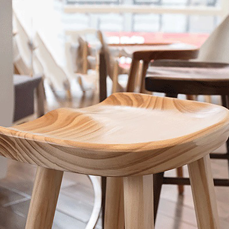 Industrial Style Bar-stool with Wooden Legs Saddle Seat Counter Stool for Kitchen Bar Clearhalo 'Bar Furniture' 'Bar Stools' 'bar_stools' 'furn' 'furn_bar_stools' 'furniture_bar_stools' 'Kitchen & Dining Furniture' 'kitchen&dining_furn' 'kitchen' 'kitchen_furn' Furniture' 4654664