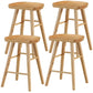 Industrial Style Bar-stool with Wooden Legs Saddle Seat Counter Stool for Kitchen Bar Natural 4 Piece Set Short Stool(22"H) Clearhalo 'Bar Furniture' 'Bar Stools' 'bar_stools' 'furn' 'furn_bar_stools' 'furniture_bar_stools' 'Kitchen & Dining Furniture' 'kitchen&dining_furn' 'kitchen' 'kitchen_furn' Furniture' 4654677
