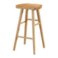 Industrial Style Bar-stool with Wooden Legs Saddle Seat Counter Stool for Kitchen Bar Natural 1 Piece Bar Stool(30"H) Clearhalo 'Bar Furniture' 'Bar Stools' 'bar_stools' 'furn' 'furn_bar_stools' 'furniture_bar_stools' 'Kitchen & Dining Furniture' 'kitchen&dining_furn' 'kitchen' 'kitchen_furn' Furniture' 4654683