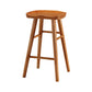Industrial Style Bar-stool with Wooden Legs Saddle Seat Counter Stool for Kitchen Bar Distressed Wood 1 Piece Short Stool(22"H) Clearhalo 'Bar Furniture' 'Bar Stools' 'bar_stools' 'furn' 'furn_bar_stools' 'furniture_bar_stools' 'Kitchen & Dining Furniture' 'kitchen&dining_furn' 'kitchen' 'kitchen_furn' Furniture' 4654686