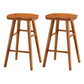 Industrial Style Bar-stool with Wooden Legs Saddle Seat Counter Stool for Kitchen Bar Distressed Wood 2 Piece Set Short Stool(22"H) Clearhalo 'Bar Furniture' 'Bar Stools' 'bar_stools' 'furn' 'furn_bar_stools' 'furniture_bar_stools' 'Kitchen & Dining Furniture' 'kitchen&dining_furn' 'kitchen' 'kitchen_furn' Furniture' 4654687