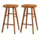 Industrial Style Bar-stool with Wooden Legs Saddle Seat Counter Stool for Kitchen Bar Distressed Wood 2 Piece Set Bar Stool(30"H) Clearhalo 'Bar Furniture' 'Bar Stools' 'bar_stools' 'furn' 'furn_bar_stools' 'furniture_bar_stools' 'Kitchen & Dining Furniture' 'kitchen&dining_furn' 'kitchen' 'kitchen_furn' Furniture' 4654693
