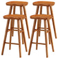 Industrial Style Bar-stool with Wooden Legs Saddle Seat Counter Stool for Kitchen Bar Distressed Wood 4 Piece Set Bar Stool(30"H) Clearhalo 'Bar Furniture' 'Bar Stools' 'bar_stools' 'furn' 'furn_bar_stools' 'furniture_bar_stools' 'Kitchen & Dining Furniture' 'kitchen&dining_furn' 'kitchen' 'kitchen_furn' Furniture' 4654694
