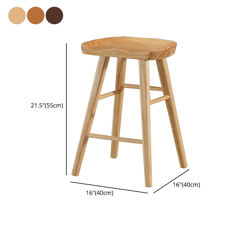 Industrial Style Bar-stool with Wooden Legs Saddle Seat Counter Stool for Kitchen Bar Clearhalo 'Bar Furniture' 'Bar Stools' 'bar_stools' 'furn' 'furn_bar_stools' 'furniture_bar_stools' 'Kitchen & Dining Furniture' 'kitchen&dining_furn' 'kitchen' 'kitchen_furn' Furniture' 4654697