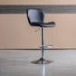 Contemporary Leather Adjustable Height Barstool Indoor Bar Stool with Low Back Black Silver 1 Piece Clearhalo 'Bar Furniture' 'Bar Stools' 'bar_stools' 'furn' 'furn_bar_stools' 'furniture_bar_stools' 'Kitchen & Dining Furniture' 'kitchen&dining_furn' 'kitchen' 'kitchen_furn' Furniture' 4654704