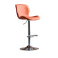 Contemporary Leather Adjustable Height Barstool Indoor Bar Stool with Low Back Clearhalo 'Bar Furniture' 'Bar Stools' 'bar_stools' 'furn' 'furn_bar_stools' 'furniture_bar_stools' 'Kitchen & Dining Furniture' 'kitchen&dining_furn' 'kitchen' 'kitchen_furn' Furniture' 4654707