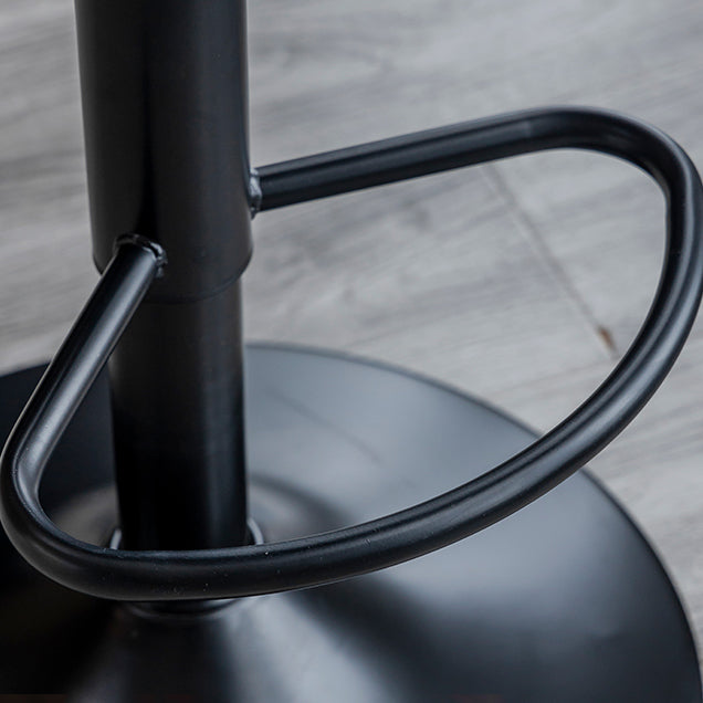 Contemporary Leather Adjustable Height Barstool Indoor Bar Stool with Low Back Clearhalo 'Bar Furniture' 'Bar Stools' 'bar_stools' 'furn' 'furn_bar_stools' 'furniture_bar_stools' 'Kitchen & Dining Furniture' 'kitchen&dining_furn' 'kitchen' 'kitchen_furn' Furniture' 4654713