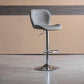 Contemporary Leather Adjustable Height Barstool Indoor Bar Stool with Low Back Grey Silver 1 Piece Clearhalo 'Bar Furniture' 'Bar Stools' 'bar_stools' 'furn' 'furn_bar_stools' 'furniture_bar_stools' 'Kitchen & Dining Furniture' 'kitchen&dining_furn' 'kitchen' 'kitchen_furn' Furniture' 4654717