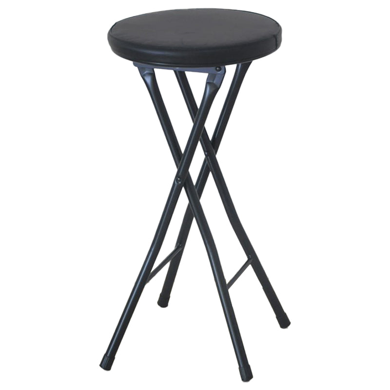 Modern Armless Foldable Counter Stool Steel Cashier Bar Stool with Pedal Clearhalo 'Bar Furniture' 'Bar Stools' 'bar_stools' 'furn' 'furn_bar_stools' 'furniture_bar_stools' 'Kitchen & Dining Furniture' 'kitchen&dining_furn' 'kitchen' 'kitchen_furn' Furniture' 4654752