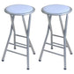 Modern Armless Foldable Counter Stool Steel Cashier Bar Stool with Pedal 2 Piece Set Clearhalo 'Bar Furniture' 'Bar Stools' 'bar_stools' 'furn' 'furn_bar_stools' 'furniture_bar_stools' 'Kitchen & Dining Furniture' 'kitchen&dining_furn' 'kitchen' 'kitchen_furn' Furniture' 4654763