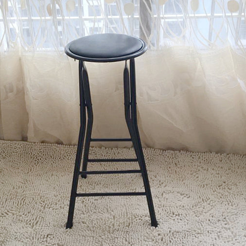 Modern Armless Foldable Counter Stool Steel Cashier Bar Stool with Pedal Clearhalo 'Bar Furniture' 'Bar Stools' 'bar_stools' 'furn' 'furn_bar_stools' 'furniture_bar_stools' 'Kitchen & Dining Furniture' 'kitchen&dining_furn' 'kitchen' 'kitchen_furn' Furniture' 4654766