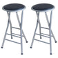 Modern Armless Foldable Counter Stool Steel Cashier Bar Stool with Pedal 2 Piece Set Clearhalo 'Bar Furniture' 'Bar Stools' 'bar_stools' 'furn' 'furn_bar_stools' 'furniture_bar_stools' 'Kitchen & Dining Furniture' 'kitchen&dining_furn' 'kitchen' 'kitchen_furn' Furniture' 4654769