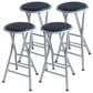 Modern Armless Foldable Counter Stool Steel Cashier Bar Stool with Pedal 4 Piece Set Clearhalo 'Bar Furniture' 'Bar Stools' 'bar_stools' 'furn' 'furn_bar_stools' 'furniture_bar_stools' 'Kitchen & Dining Furniture' 'kitchen&dining_furn' 'kitchen' 'kitchen_furn' Furniture' 4654770