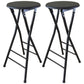 Modern Armless Foldable Counter Stool Steel Cashier Bar Stool with Pedal Purple-Black 2 Piece Set Clearhalo 'Bar Furniture' 'Bar Stools' 'bar_stools' 'furn' 'furn_bar_stools' 'furniture_bar_stools' 'Kitchen & Dining Furniture' 'kitchen&dining_furn' 'kitchen' 'kitchen_furn' Furniture' 4654778