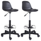 Contemporary Leather Swivel Barstool Indoor Low Back Bar Stool with Iron Legs Matte Black 2 Piece Set Bar Stool(31"H) Clearhalo 'Bar Furniture' 'Bar Stools' 'bar_stools' 'furn' 'furn_bar_stools' 'furniture_bar_stools' 'Kitchen & Dining Furniture' 'kitchen&dining_furn' 'kitchen' 'kitchen_furn' Furniture' 4654801