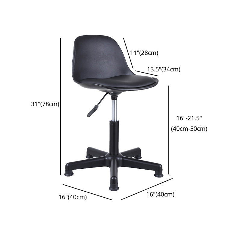 Contemporary Leather Swivel Barstool Indoor Low Back Bar Stool with Iron Legs Clearhalo 'Bar Furniture' 'Bar Stools' 'bar_stools' 'furn' 'furn_bar_stools' 'furniture_bar_stools' 'Kitchen & Dining Furniture' 'kitchen&dining_furn' 'kitchen' 'kitchen_furn' Furniture' 4654817