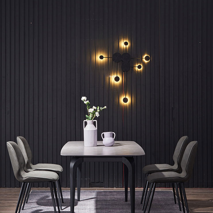 1/2/5/7 Pieces Dining Chairs Set Contemporary Rectangle Dining Table Set 5 Pieces: Table, 4 Light Gray Chairs Clearhalo 'Dining Room Sets' 'Dining Tables & Seating' 'dining_room_set' 'furn' 'furn_dining_room_set' 'Furniture' 'furniture_dining_room_set' 'Kitchen & Dining Furniture' 'kitchen&dining_furn' 'kitchen' 4654824