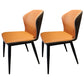 1/2/5/7 Pieces Dining Chairs Set Contemporary Rectangle Dining Table Set 2 Grey-Orange Chairs Clearhalo 'Dining Room Sets' 'Dining Tables & Seating' 'dining_room_set' 'furn' 'furn_dining_room_set' 'Furniture' 'furniture_dining_room_set' 'Kitchen & Dining Furniture' 'kitchen&dining_furn' 'kitchen' 4654827