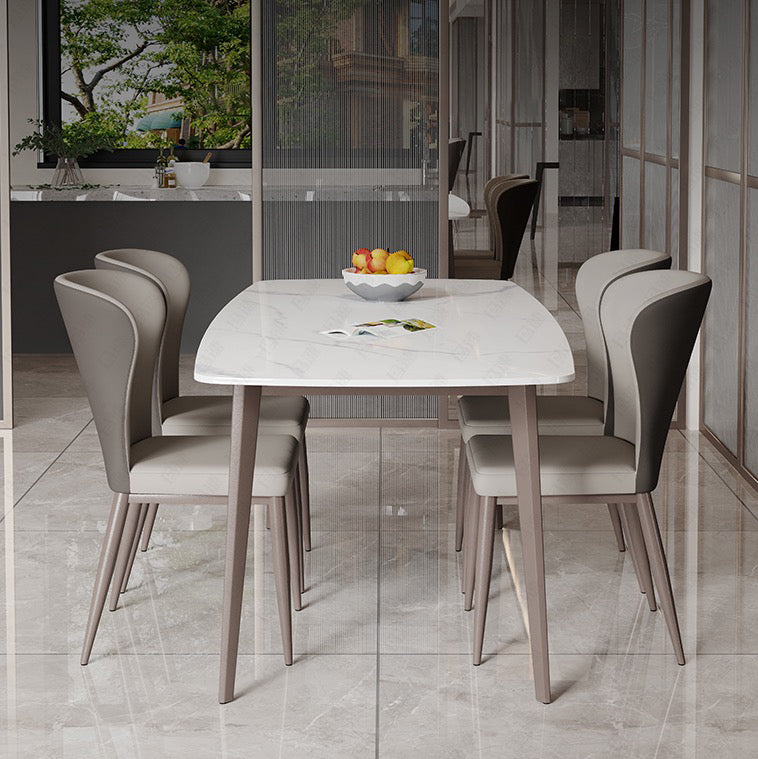 Contemporary 1/4/5 Pieces Table and Chairs Dining Set Rectangle Dining Table Set Clearhalo 'Dining Room Sets' 'Dining Tables & Seating' 'dining_room_set' 'furn' 'furn_dining_room_set' 'Furniture' 'furniture_dining_room_set' 'Kitchen & Dining Furniture' 'kitchen&dining_furn' 'kitchen' 4654839