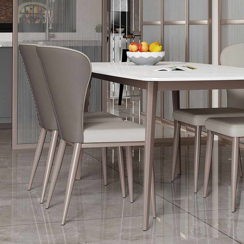 Contemporary 1/4/5 Pieces Table and Chairs Dining Set Rectangle Dining Table Set Clearhalo 'Dining Room Sets' 'Dining Tables & Seating' 'dining_room_set' 'furn' 'furn_dining_room_set' 'Furniture' 'furniture_dining_room_set' 'Kitchen & Dining Furniture' 'kitchen&dining_furn' 'kitchen' 4654843