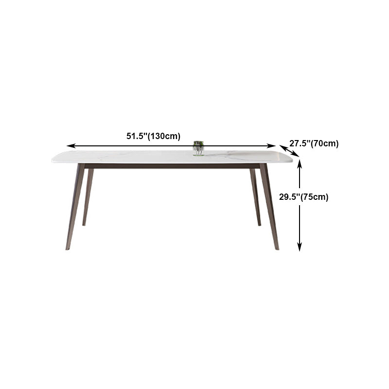 Nordic Style 1/4/5/7 Pieces Dining Set Sintered Stone Dining Table Set with Metal Legs Clearhalo 'Dining Room Sets' 'Dining Tables & Seating' 'dining_room_set' 'furn' 'furn_dining_room_set' 'Furniture' 'furniture_dining_room_set' 'Kitchen & Dining Furniture' 'kitchen&dining_furn' 'kitchen' 4654865