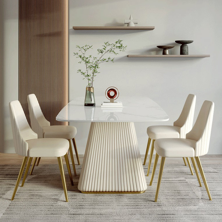 1/2/5/6/7 Pieces Glam Dining Room Set Rectangle Table Dining Set Clearhalo 'Dining Room Sets' 'Dining Tables & Seating' 'dining_room_set' 'furn' 'furn_dining_room_set' 'Furniture' 'furniture_dining_room_set' 'Kitchen & Dining Furniture' 'kitchen&dining_furn' 'kitchen' 4654872