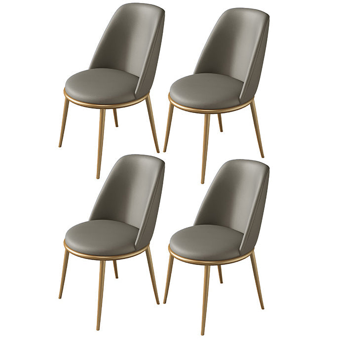 Nordic Glam Style 1/4/5 Pieces Dining Sintered Stone Dining Table Set with Metal Legs 4 Grey Chairs Clearhalo 'Dining Room Sets' 'Dining Tables & Seating' 'dining_room_set' 'furn' 'furn_dining_room_set' 'Furniture' 'furniture_dining_room_set' 'Kitchen & Dining Furniture' 'kitchen&dining_furn' 'kitchen' 4654889