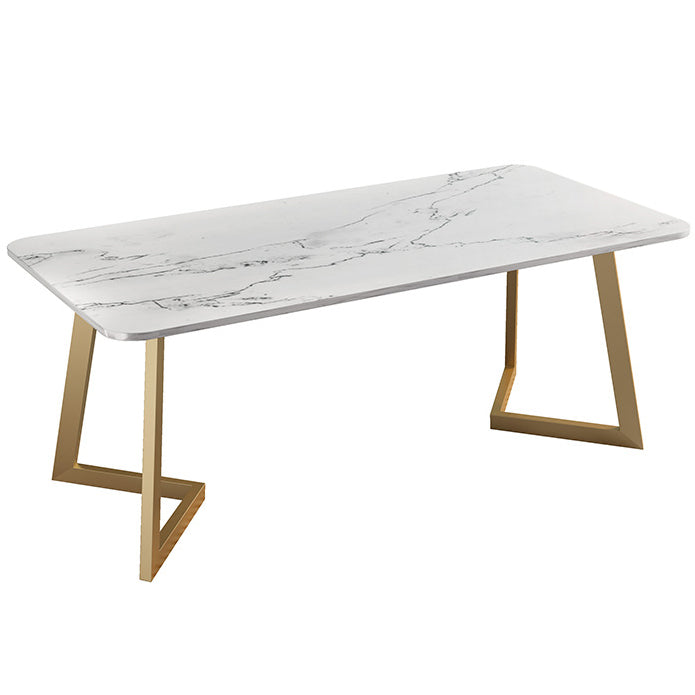 Nordic Glam Style 1/4/5 Pieces Dining Sintered Stone Dining Table Set with Metal Legs Clearhalo 'Dining Room Sets' 'Dining Tables & Seating' 'dining_room_set' 'furn' 'furn_dining_room_set' 'Furniture' 'furniture_dining_room_set' 'Kitchen & Dining Furniture' 'kitchen&dining_furn' 'kitchen' 4654892