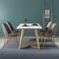 Nordic Glam Style 1/4/5 Pieces Dining Sintered Stone Dining Table Set with Metal Legs Clearhalo 'Dining Room Sets' 'Dining Tables & Seating' 'dining_room_set' 'furn' 'furn_dining_room_set' 'Furniture' 'furniture_dining_room_set' 'Kitchen & Dining Furniture' 'kitchen&dining_furn' 'kitchen' 4654897