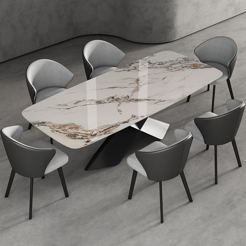 1/4/5/7 Pieces Modern Dining Room Set Rectangle Table Dining Set 7 Pieces: Table, 6 Chairs Clearhalo 'Dining Room Sets' 'Dining Tables & Seating' 'dining_room_set' 'furn' 'furn_dining_room_set' 'Furniture' 'furniture_dining_room_set' 'Kitchen & Dining Furniture' 'kitchen&dining_furn' 'kitchen' 4654903