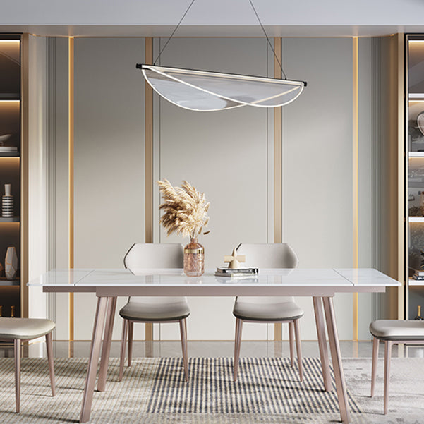 Luxury 1/4/5/7 Pieces Dining Set Sintered Stone Extendable Dining Table with Chairs Clearhalo 'Dining Room Sets' 'Dining Tables & Seating' 'dining_room_set' 'furn' 'furn_dining_room_set' 'Furniture' 'furniture_dining_room_set' 'Kitchen & Dining Furniture' 'kitchen&dining_furn' 'kitchen' 4654941