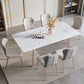 Luxury 1/4/5/7 Pieces Dining Set Sintered Stone Extendable Dining Table with Chairs Clearhalo 'Dining Room Sets' 'Dining Tables & Seating' 'dining_room_set' 'furn' 'furn_dining_room_set' 'Furniture' 'furniture_dining_room_set' 'Kitchen & Dining Furniture' 'kitchen&dining_furn' 'kitchen' 4654947