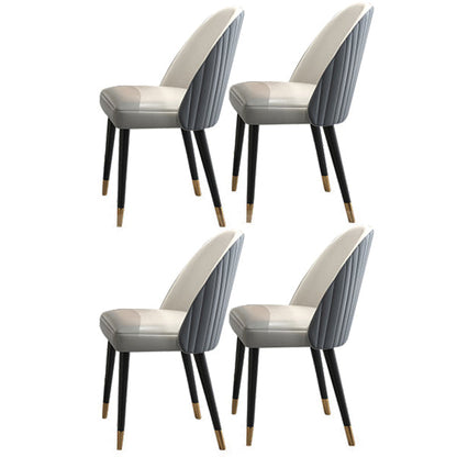 Modern Style 1/4/5/7/9 Pieces Dining Sintered Stone Dining Table Set with Metal Legs 4 Grey Chairs Clearhalo 'Dining Room Sets' 'Dining Tables & Seating' 'dining_room_set' 'furn' 'furn_dining_room_set' 'Furniture' 'furniture_dining_room_set' 'Kitchen & Dining Furniture' 'kitchen&dining_furn' 'kitchen' 4654956