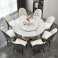 Modern Style 1/4/5/7/9 Pieces Dining Sintered Stone Dining Table Set with Metal Legs 9 Pieces: Table, 8 Chairs Clearhalo 'Dining Room Sets' 'Dining Tables & Seating' 'dining_room_set' 'furn' 'furn_dining_room_set' 'Furniture' 'furniture_dining_room_set' 'Kitchen & Dining Furniture' 'kitchen&dining_furn' 'kitchen' 4654959