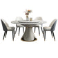 Modern Style 1/4/5/7/9 Pieces Dining Sintered Stone Dining Table Set with Metal Legs 5 Pieces: Table, 4 Chairs Clearhalo 'Dining Room Sets' 'Dining Tables & Seating' 'dining_room_set' 'furn' 'furn_dining_room_set' 'Furniture' 'furniture_dining_room_set' 'Kitchen & Dining Furniture' 'kitchen&dining_furn' 'kitchen' 4654966
