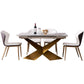 Nordic Glam Style 1/4/5/7 Pieces Dining Sintered Stone Dining Table Set for Kitchen 5 Pieces: Table, 4 Chairs Clearhalo 'Dining Room Sets' 'Dining Tables & Seating' 'dining_room_set' 'furn' 'furn_dining_room_set' 'Furniture' 'furniture_dining_room_set' 'Kitchen & Dining Furniture' 'kitchen&dining_furn' 'kitchen' 4654981