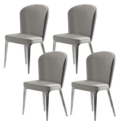 Designer Style 1/4/5/7 Pieces Dining Set Sintered Stone Table with Leather Chairs 4 White Chairs Clearhalo 'Dining Room Sets' 'Dining Tables & Seating' 'dining_room_set' 'furn' 'furn_dining_room_set' 'Furniture' 'furniture_dining_room_set' 'Kitchen & Dining Furniture' 'kitchen&dining_furn' 'kitchen' 4654998