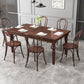 1/4/5/7 Pieces Dining Room Set Traditional Natural 4 Legs Table with Windsor Chairs Clearhalo 'Dining Room Sets' 'Dining Tables & Seating' 'dining_room_set' 'furn' 'furn_dining_room_set' 'Furniture' 'furniture_dining_room_set' 'Kitchen & Dining Furniture' 'kitchen&dining_furn' 'kitchen' 4655012