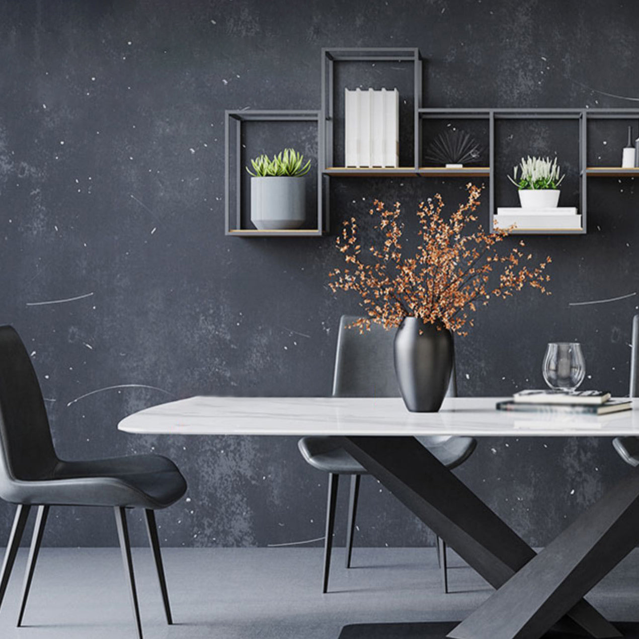 Designer Style 1/5/7 Pieces Dining Set Sintered Stone Dining Table with Leather Chairs Clearhalo 'Dining Room Sets' 'Dining Tables & Seating' 'dining_room_set' 'furn' 'furn_dining_room_set' 'Furniture' 'furniture_dining_room_set' 'Kitchen & Dining Furniture' 'kitchen&dining_furn' 'kitchen' 4655039