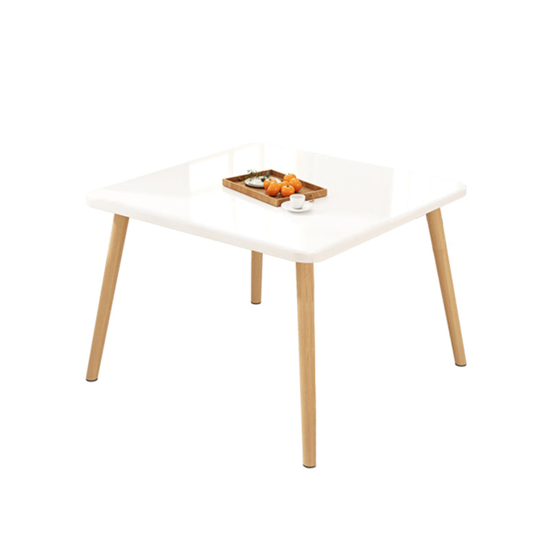 Modern 1/5 Pieces Dining Set Geometry Wood Dining Table for Dining Room White 24"L x 24"W Clearhalo 'Dining Room Sets' 'Dining Tables & Seating' 'dining_room_set' 'furn' 'furn_dining_room_set' 'Furniture' 'furniture_dining_room_set' 'Kitchen & Dining Furniture' 'kitchen&dining_furn' 'kitchen' 4655089