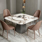 Modern 1/3/5 Square Dining Table Set Sintered Stone Dining Table for Home 5 Pieces: Table, 4 Chairs Clearhalo 'Dining Room Sets' 'Dining Tables & Seating' 'dining_room_set' 'furn' 'furn_dining_room_set' 'Furniture' 'furniture_dining_room_set' 'Kitchen & Dining Furniture' 'kitchen&dining_furn' 'kitchen' 4655108