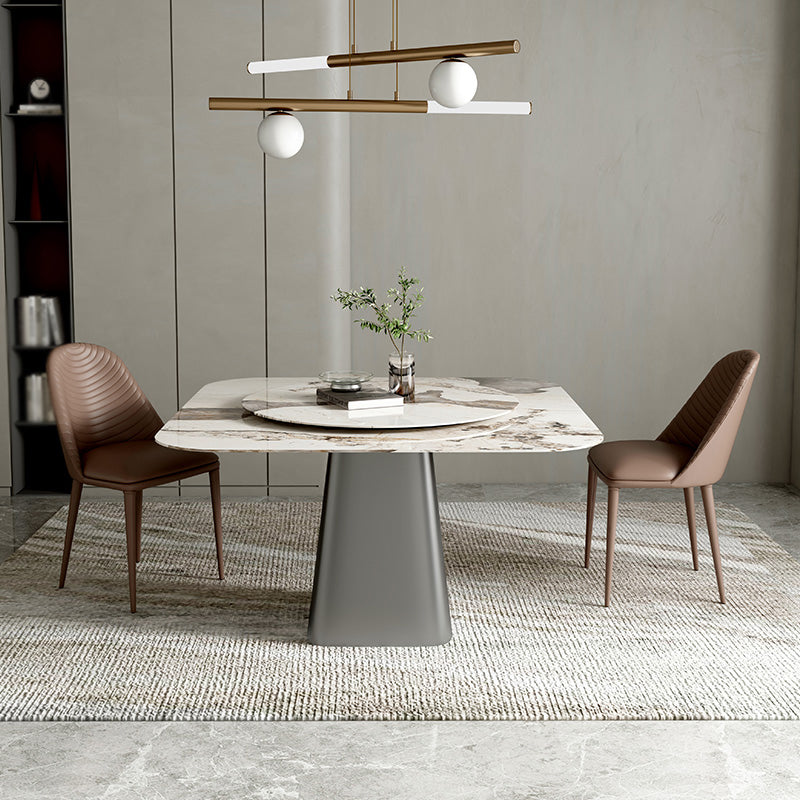 Modern 1/3/5 Square Dining Table Set Sintered Stone Dining Table for Home Clearhalo 'Dining Room Sets' 'Dining Tables & Seating' 'dining_room_set' 'furn' 'furn_dining_room_set' 'Furniture' 'furniture_dining_room_set' 'Kitchen & Dining Furniture' 'kitchen&dining_furn' 'kitchen' 4655109