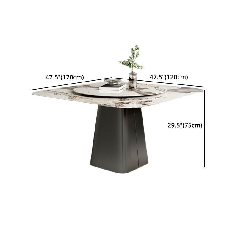Modern 1/3/5 Square Dining Table Set Sintered Stone Dining Table for Home Clearhalo 'Dining Room Sets' 'Dining Tables & Seating' 'dining_room_set' 'furn' 'furn_dining_room_set' 'Furniture' 'furniture_dining_room_set' 'Kitchen & Dining Furniture' 'kitchen&dining_furn' 'kitchen' 4655116