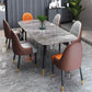 Living Room Furniture Stone 4 Solid Wood Legs Traditional Luxury Dining Table Gray Without Chairs Clearhalo ' dining_table' 'Dining Tables & Seating' 'Dining Tables' 'furn' 'furn_dining_table' 'Furniture' 'furniture_dining_table' 'Kitchen & Dining Furniture' 'kitchen&dining_furn' 'kitchen' 'kitchen_dining_table' 4655119